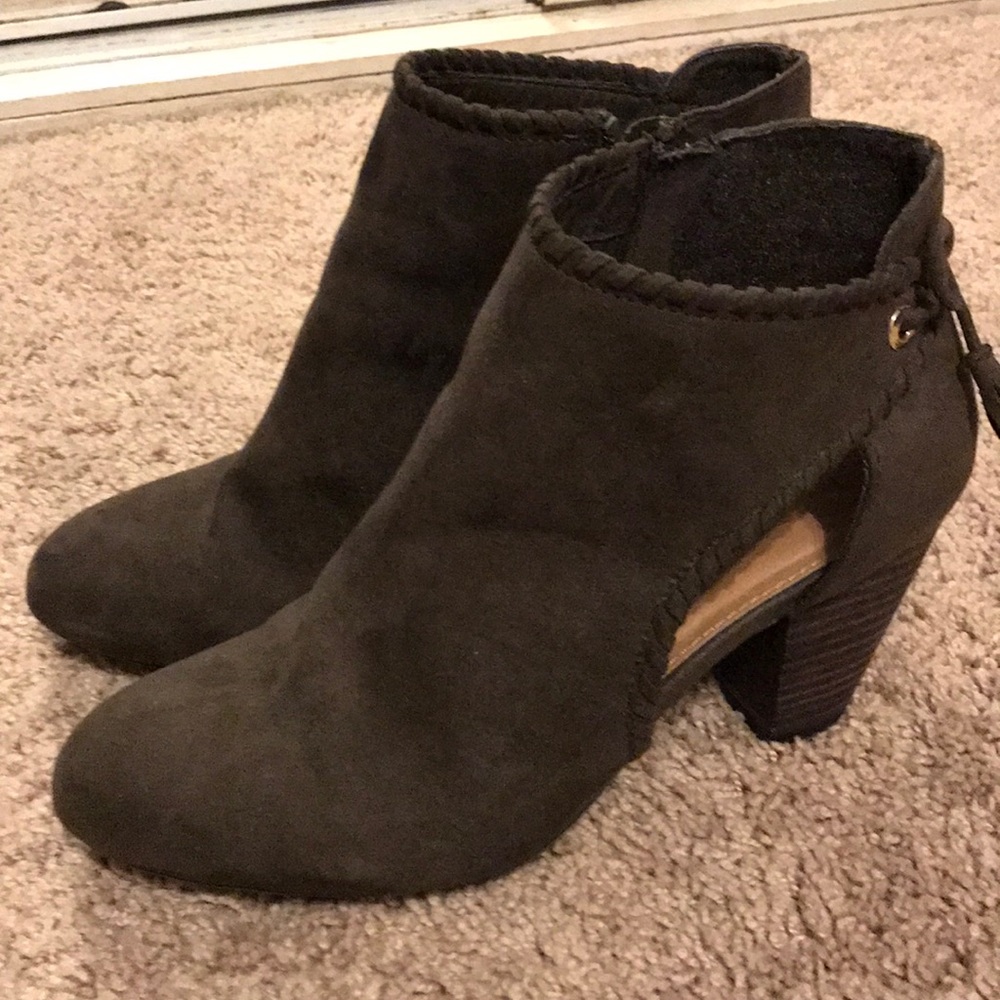 Heel booties with great details!
